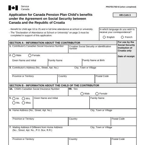 Document preview: Guide to Applying for CPP Child's Benefits in Canada — Taxes (CERFA n°ISP5055-HRV)