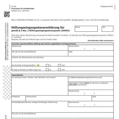 Dokumentvorschau: Die Rolle der Stiftungseingangssteuererklärung Stift1 in der — Steuern (CERFA n°Stift1)