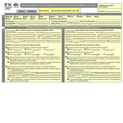 Aperçu du document Déclaration des bénéficiaires effectifs : obligations légales — Démarches administratives (CERFA n°16063*02)